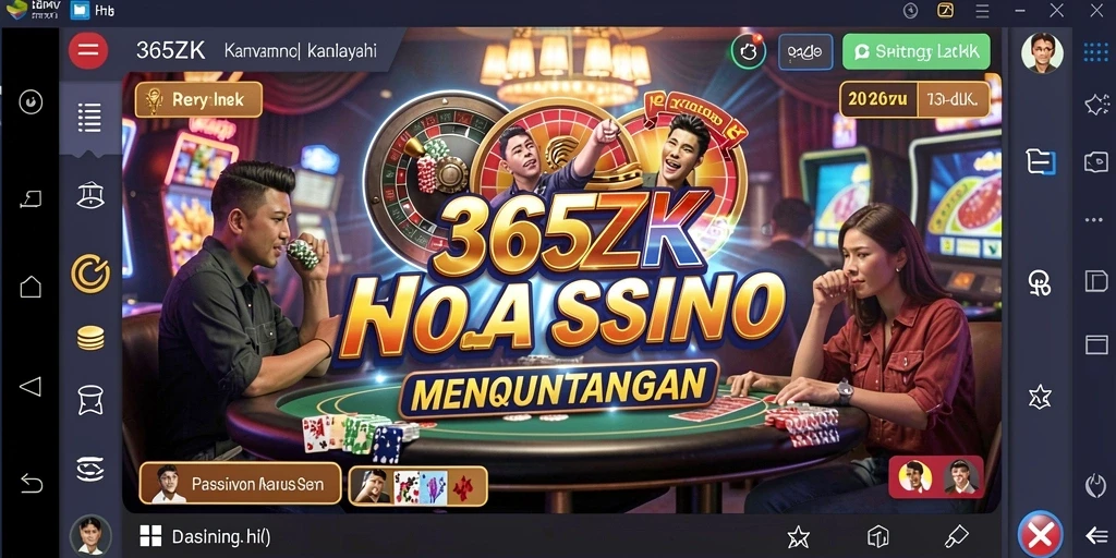 Screenshot gameplay Kasino 365ZK yang mendebarkan dan penuh warna.