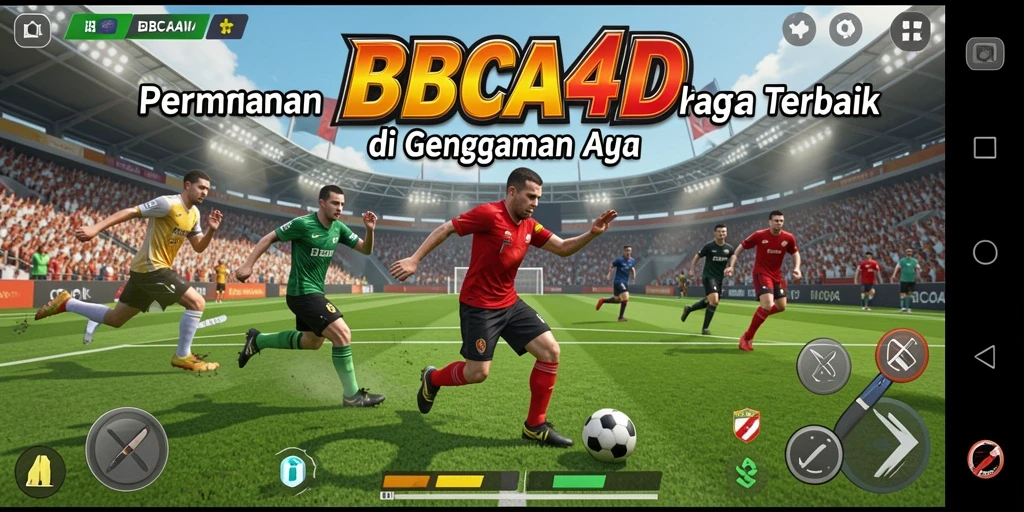 Screenshot gameplay BBCA4D yang menunjukkan aksi olahraga nyata.
