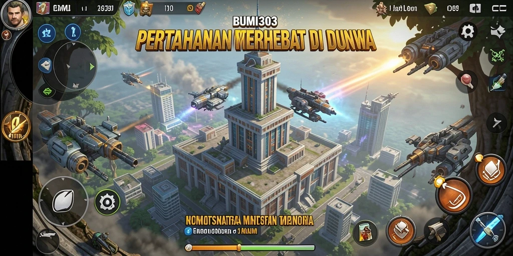 Tampilan gameplay menarik dari BUMI303 dalam genre Tower Defense.