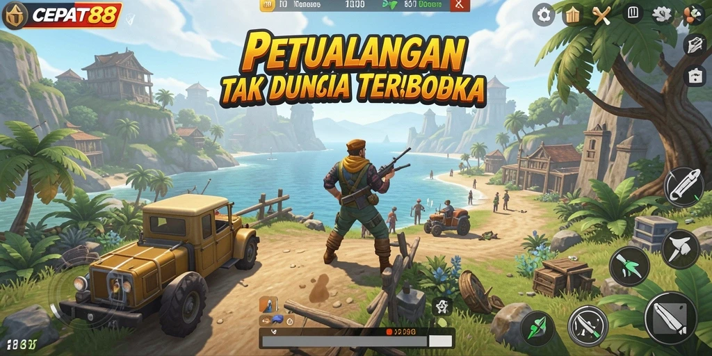 Tampilan gameplay menarik di dunia terbuka CEPAT88.