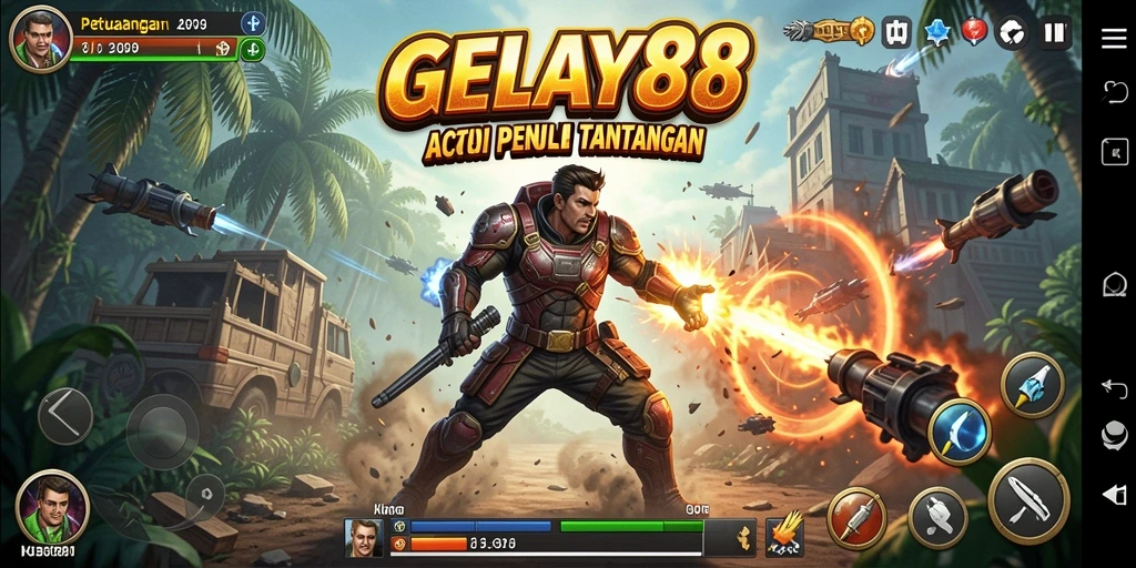 Screenshot gameplay <strong>GELAY88</strong> menampilkan aksi mendebarkan di setiap level.