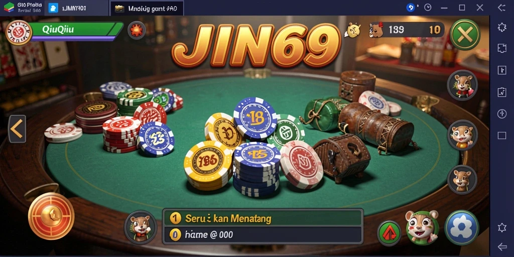 Gameplay seru JIN69 dalam permainan QiuQiu.