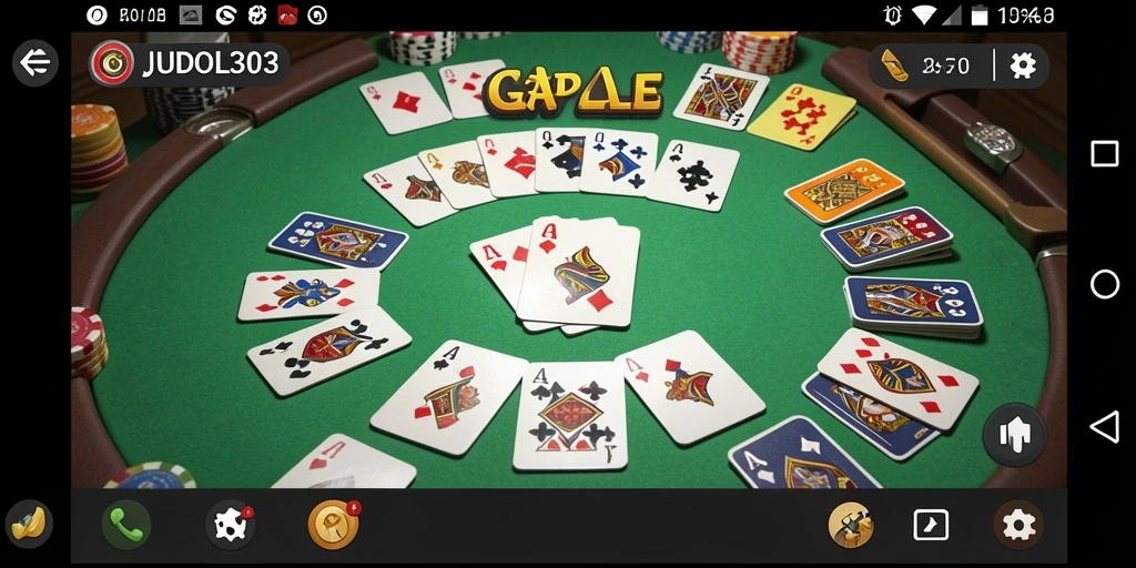 Gameplay seru JUDOL303 yang menampilkan permainan Gaple.
