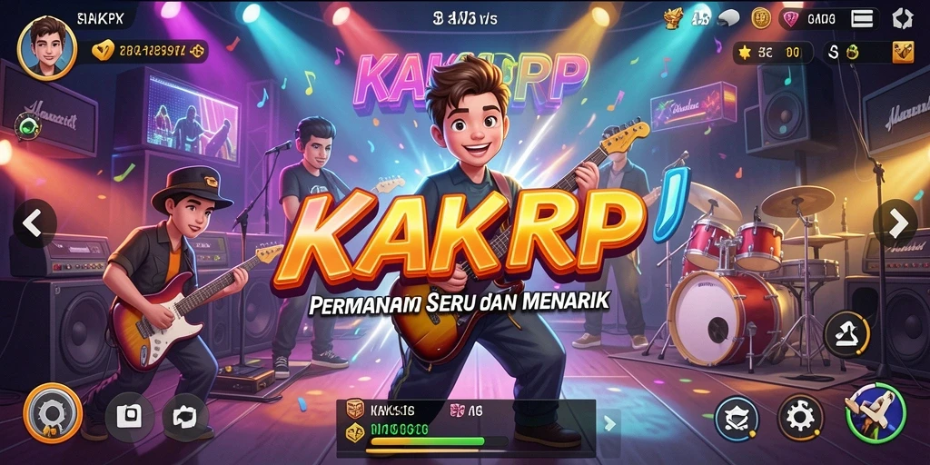 Tampilan menarik dari gameplay KAKRP yang menampilkan interaksi musik.