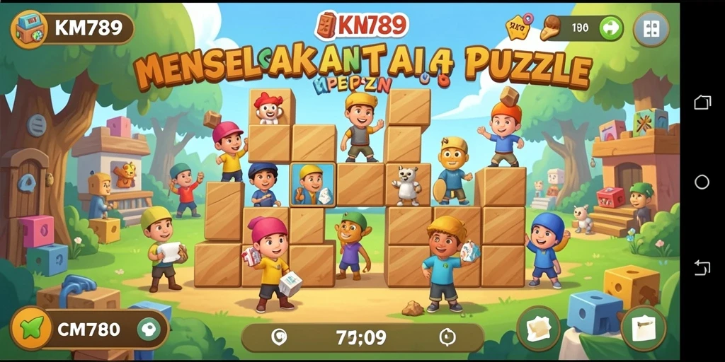 Screenshot menunjukkan gameplay menantang dari KM789 yang sangat interaktif.