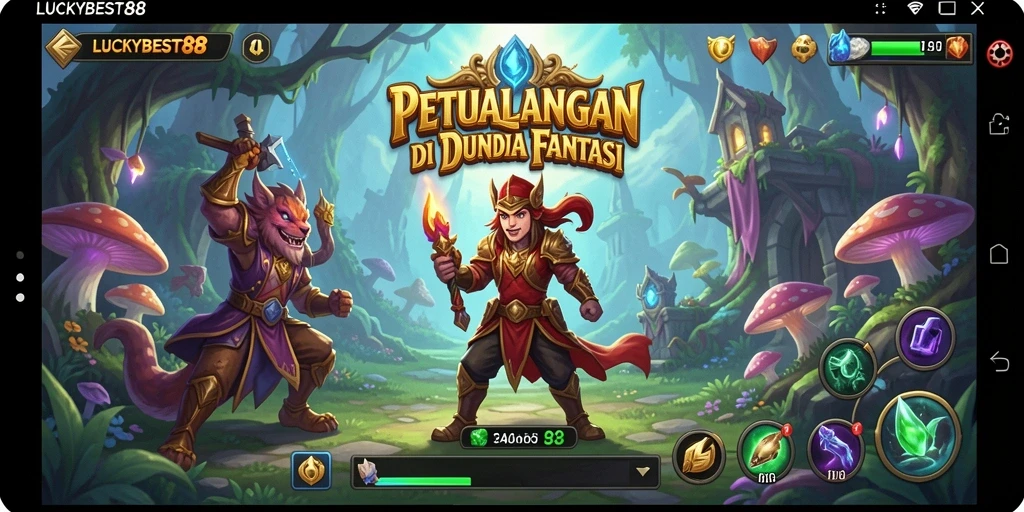 Tampilan gameplay RPG yang mendebarkan dari LUCKYBEST88.