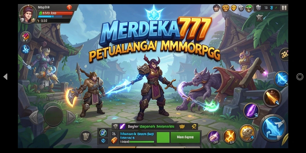 Tampilan gameplay MERDEKA777 yang epik dalam dunia MMORPG.