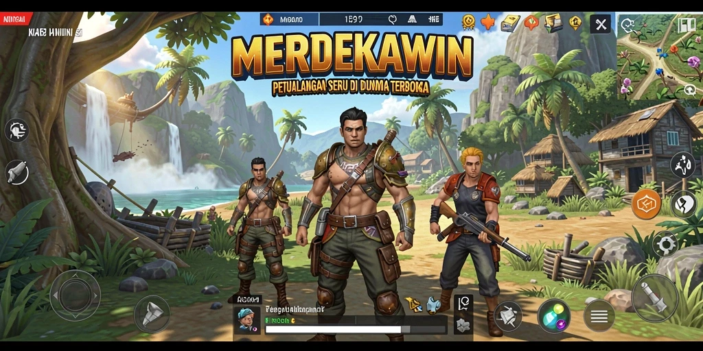 Gameplay seru di dunia terbuka MERDEKAWIN yang menawan.