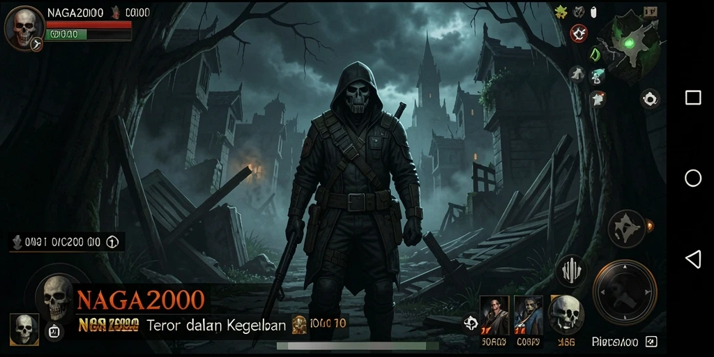 Tangkapan layar menunjukkan suasana mencekam dan gameplay seram NAGA2000.