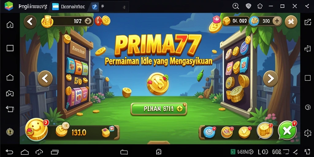 Tampilan gameplay PRIMA77 yang menarik dan mengasyikkan dengan elemen Idle.