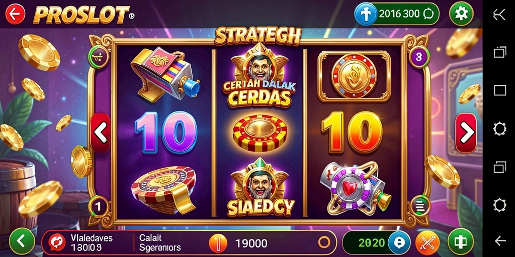 Tampilan menarik dari gameplay Strategy di PROSLOT yang memukau.