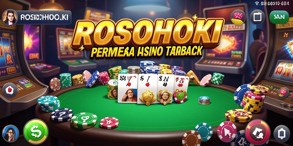 Screenshot gameplay ROSOHOKI yang menunjukkan aksi dalam permainan kasino.