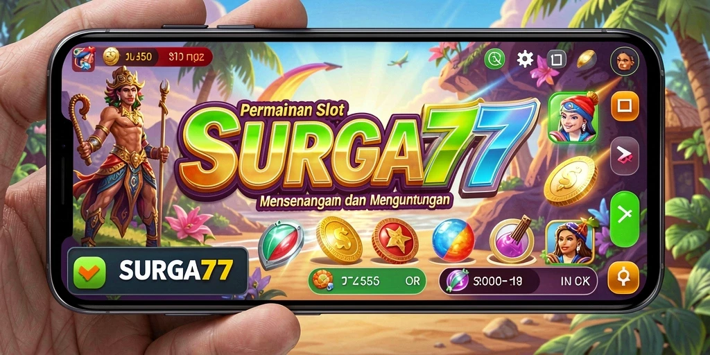 Screenshot utama SURGA77 menampilkan gameplay Slot yang seru dan interaktif.