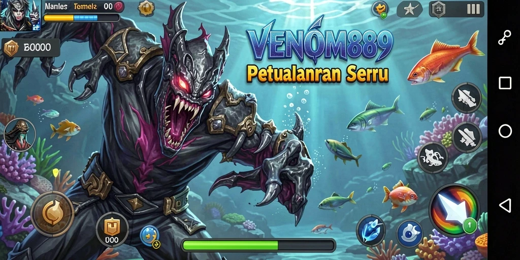 Tampilan gameplay menarik dari game Tembak Ikan VENOM889.